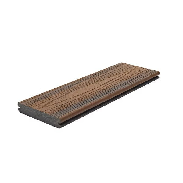 Planche TREX en composite CONTRE-MARCHE 1 x 8 x 12', Collection TRANSCEND TROPICAL couleur SPICED RHUM