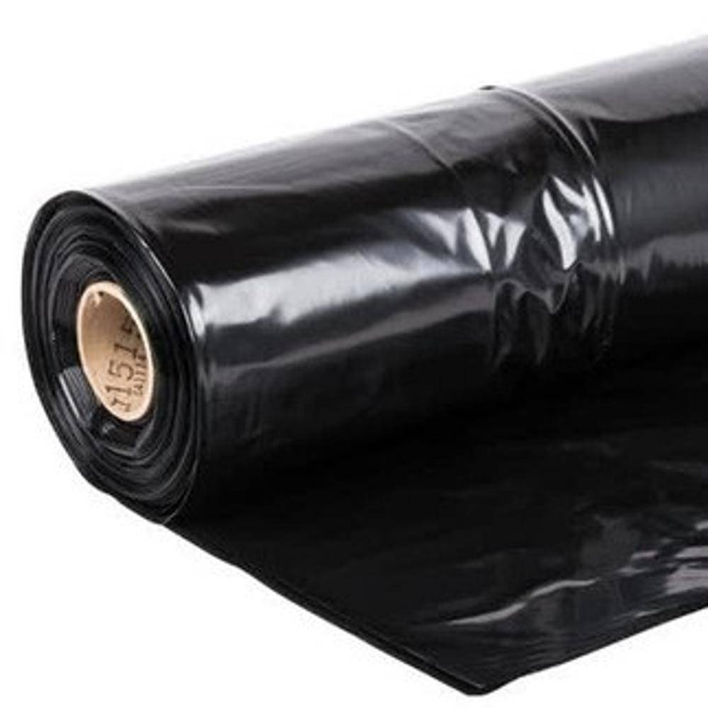Polythène, Fort, Noir, 3pi8po, 136pi, 500pi2