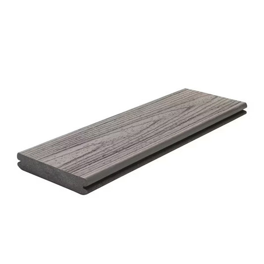 Planche TREX en composite CONTRE-MARCHE 1 x 8 x 12', Collection TRANSCEND TROPICAL couleur ISLAND MIST - Giga-Site