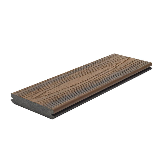 Planche TREX en composite 1 x 6 x16 rainurée, Collection TRANSCEND TROPICAL couleur SPICED RHUM - Giga-Site