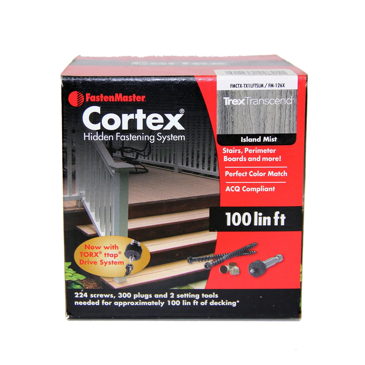 FIXATIONS TREX, VIS FASCIA TREX 100 ISLAND MIST CSHE