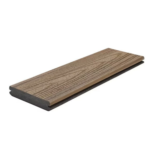 Planche TREX en composite CONTRE-MARCHE 1 x 8 x 12', Collection TRANSCEND TROPICAL couleur HAVANA GOLD - Giga-Site