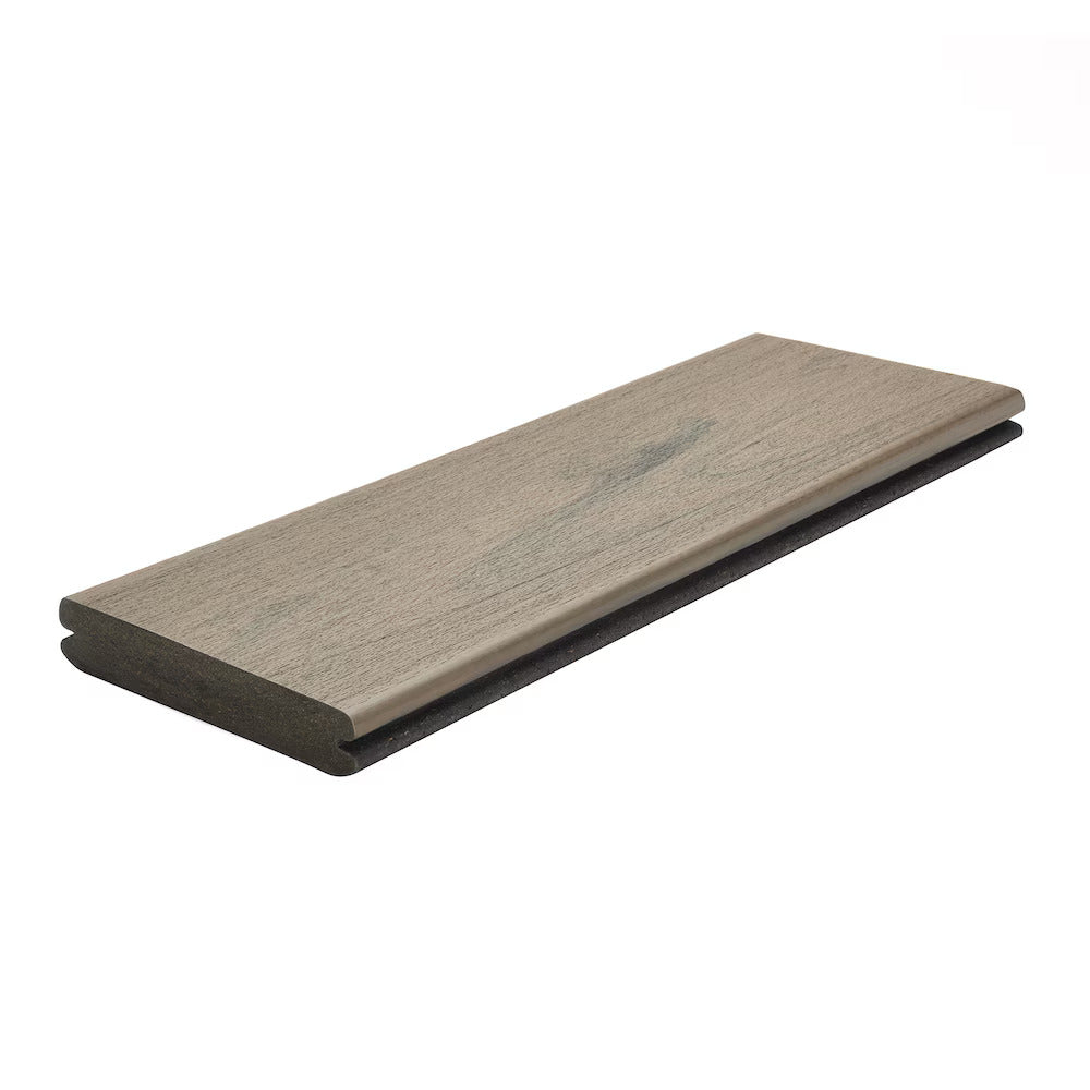 Planche TREX en composite 1 x 6 x 12 rainurée, Collection LINEAGE couleur BISCAYNE